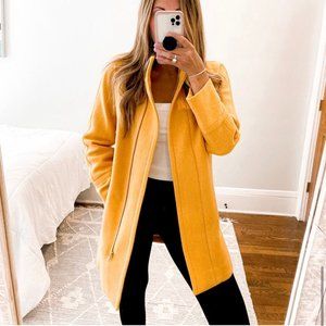 J Crew Yellow Wool Cocoon Coat